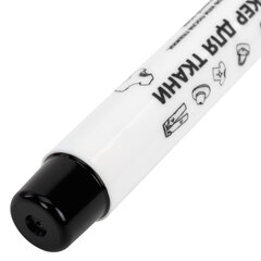 Маркер для ткани ЧЕРНЫЙ, TEXTILE MARKER, КОМПЛЕКТ 3 шт., круглый наконечник 1-3 мм, BRAUBERG, 881159